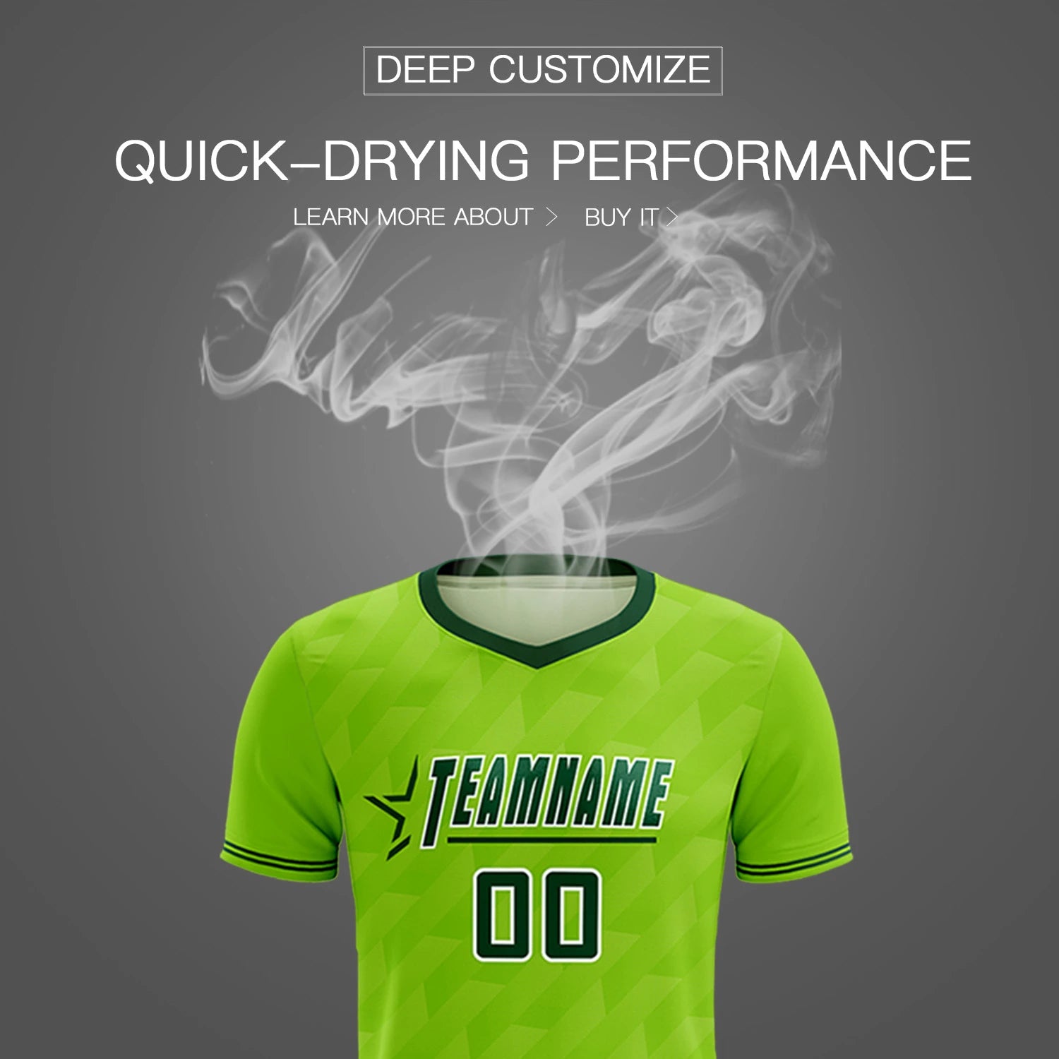 Custom Neon Green Green Training Uniform Soccer Sets Jersey