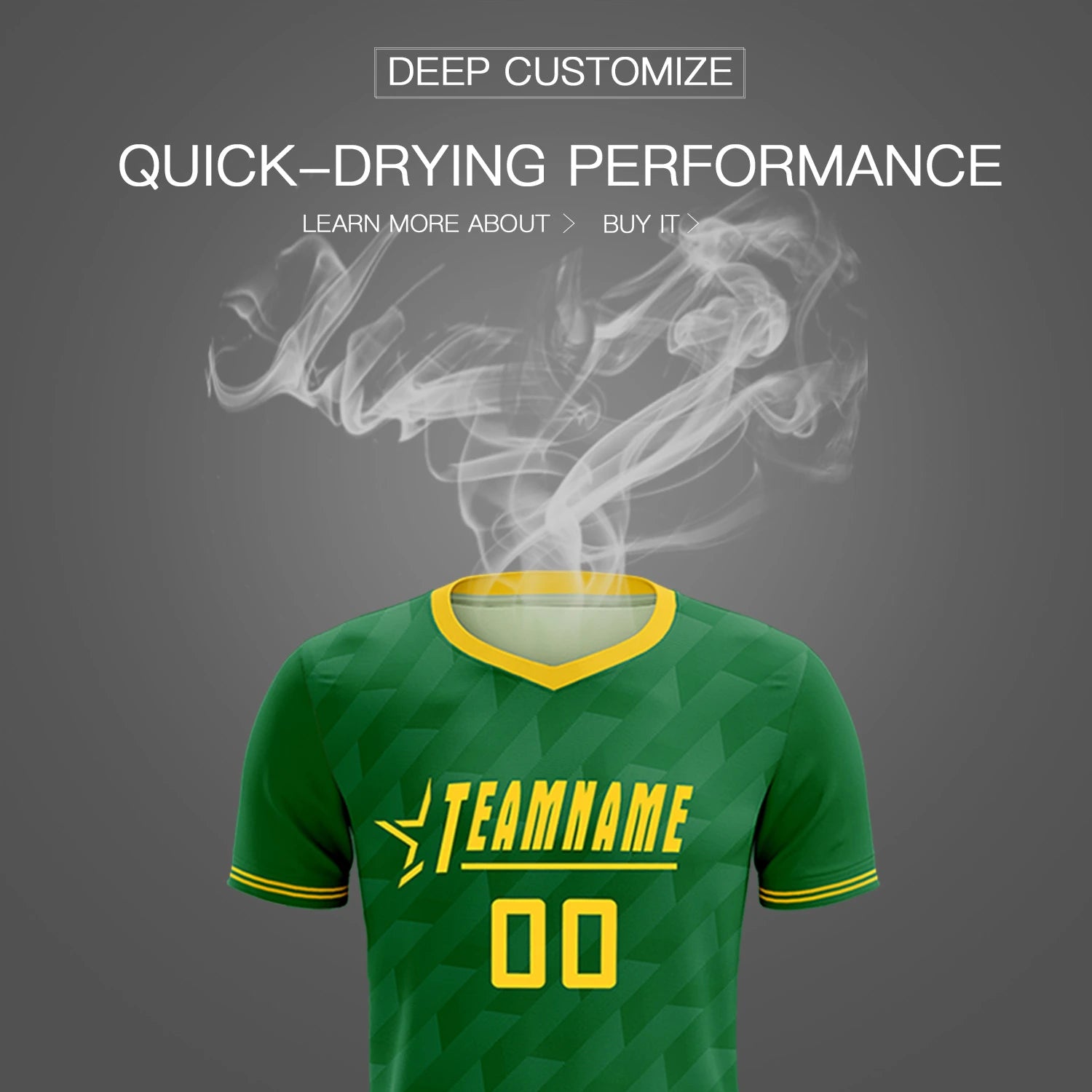 Custom Kelly Green Black Training Uniform Soccer Sets Jersey