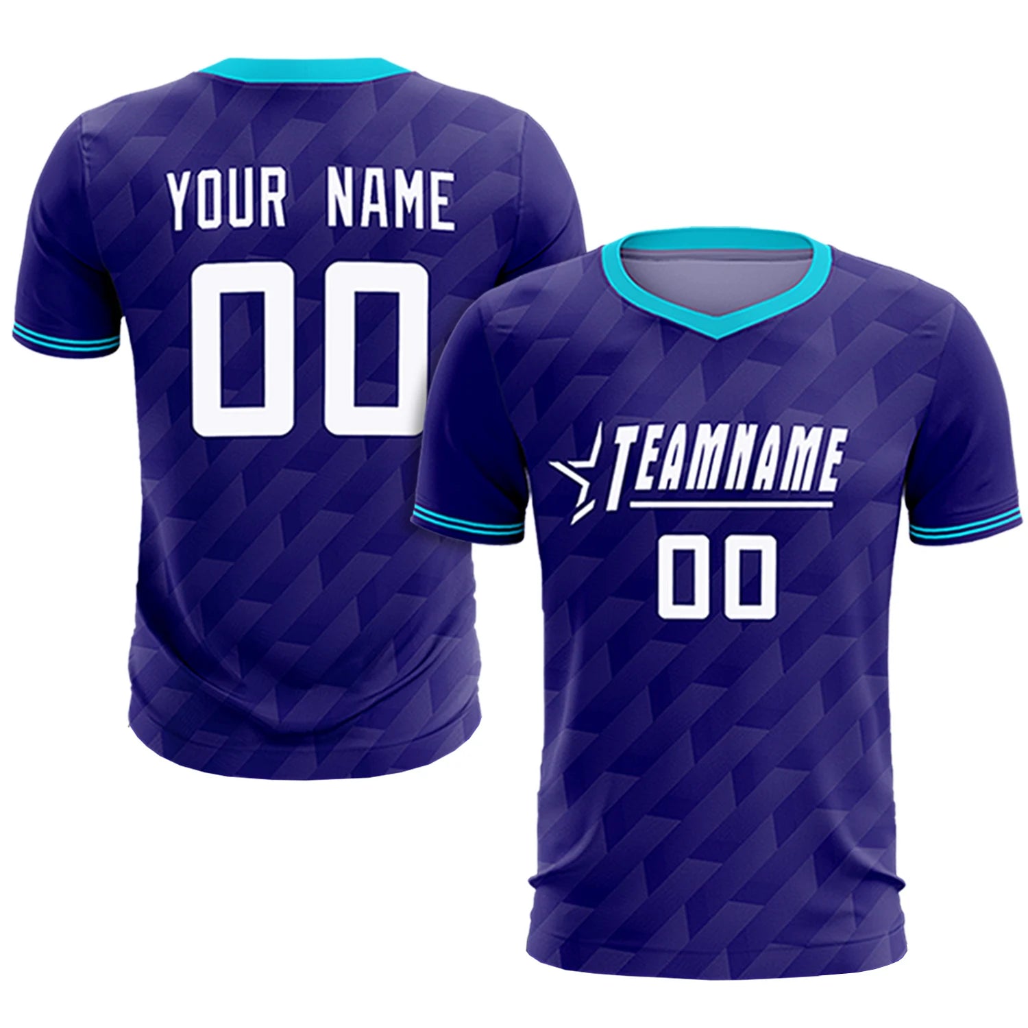 Custom Purple Sky Blue Training Uniform Soccer Sets Jersey