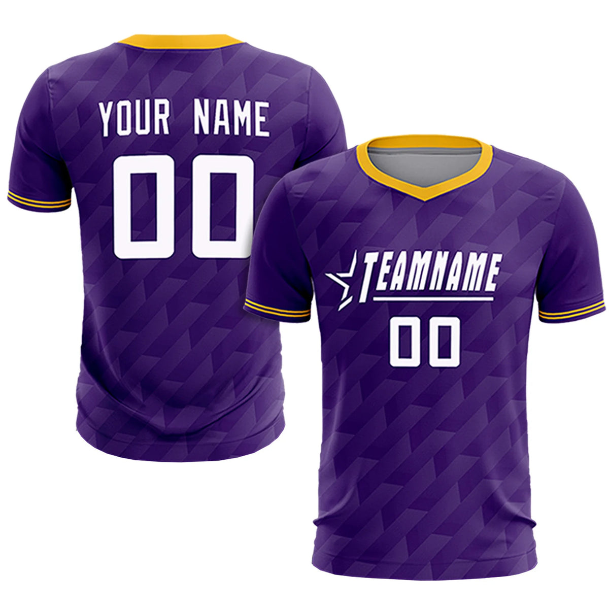 Custom Purple Gold01 Training Uniform Soccer Sets Jersey