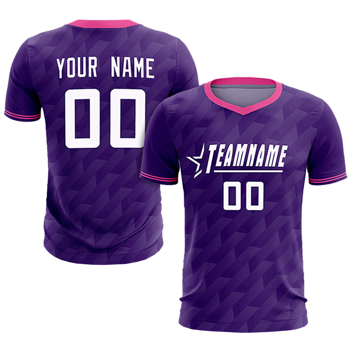 Custom Purple Pink Training Uniform Soccer Sets Jersey