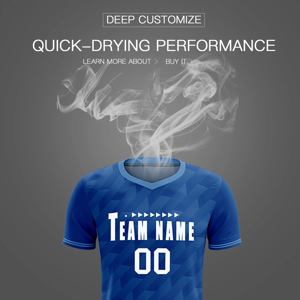 Custom Royal Blue Light Blue Training Uniform Soccer Sets Jersey