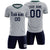 Custom Gray Midnight Green Training Uniform Soccer Sets Jersey