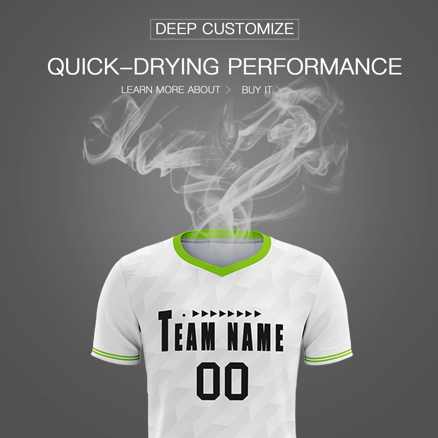 Custom White Neon Green Training Uniform Soccer Sets Jersey