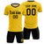 Custom Gold01 Black Training Uniform Soccer Sets Jersey