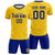 Custom Gold01 Royal Blue Training Uniform Soccer Sets Jersey