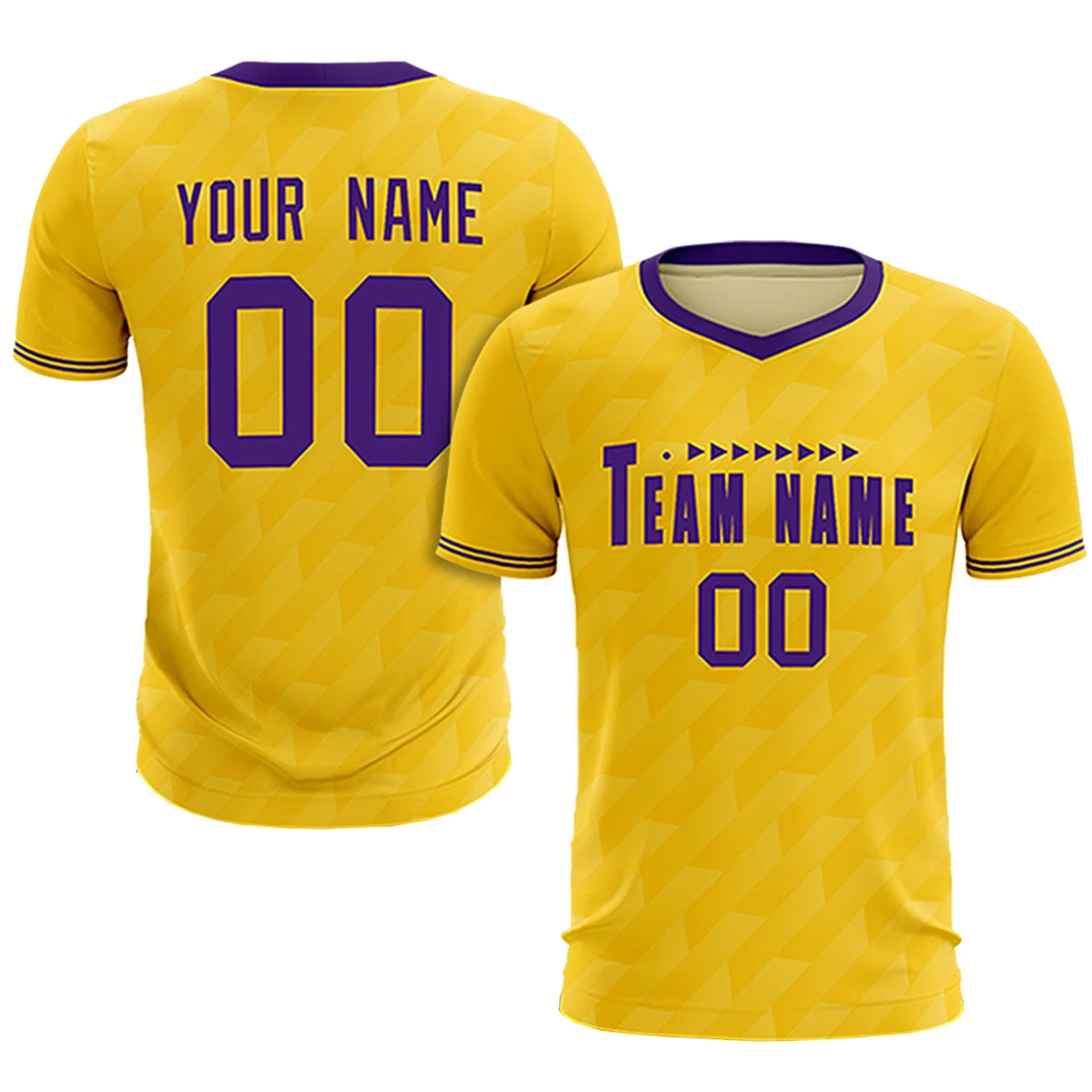 Custom Gold01 Purple Training Uniform Soccer Sets Jersey