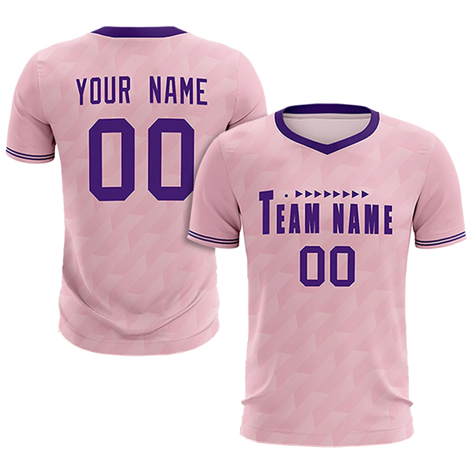 Custom Light Pink Purple Training Uniform Soccer Sets Jersey