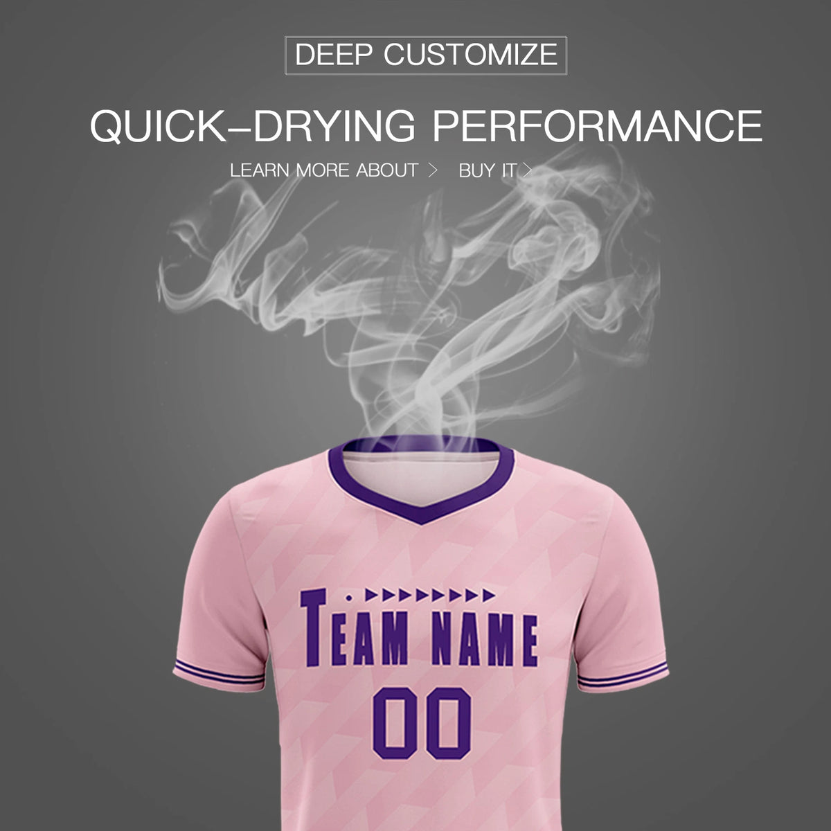 Custom Light Pink Purple Training Uniform Soccer Sets Jersey