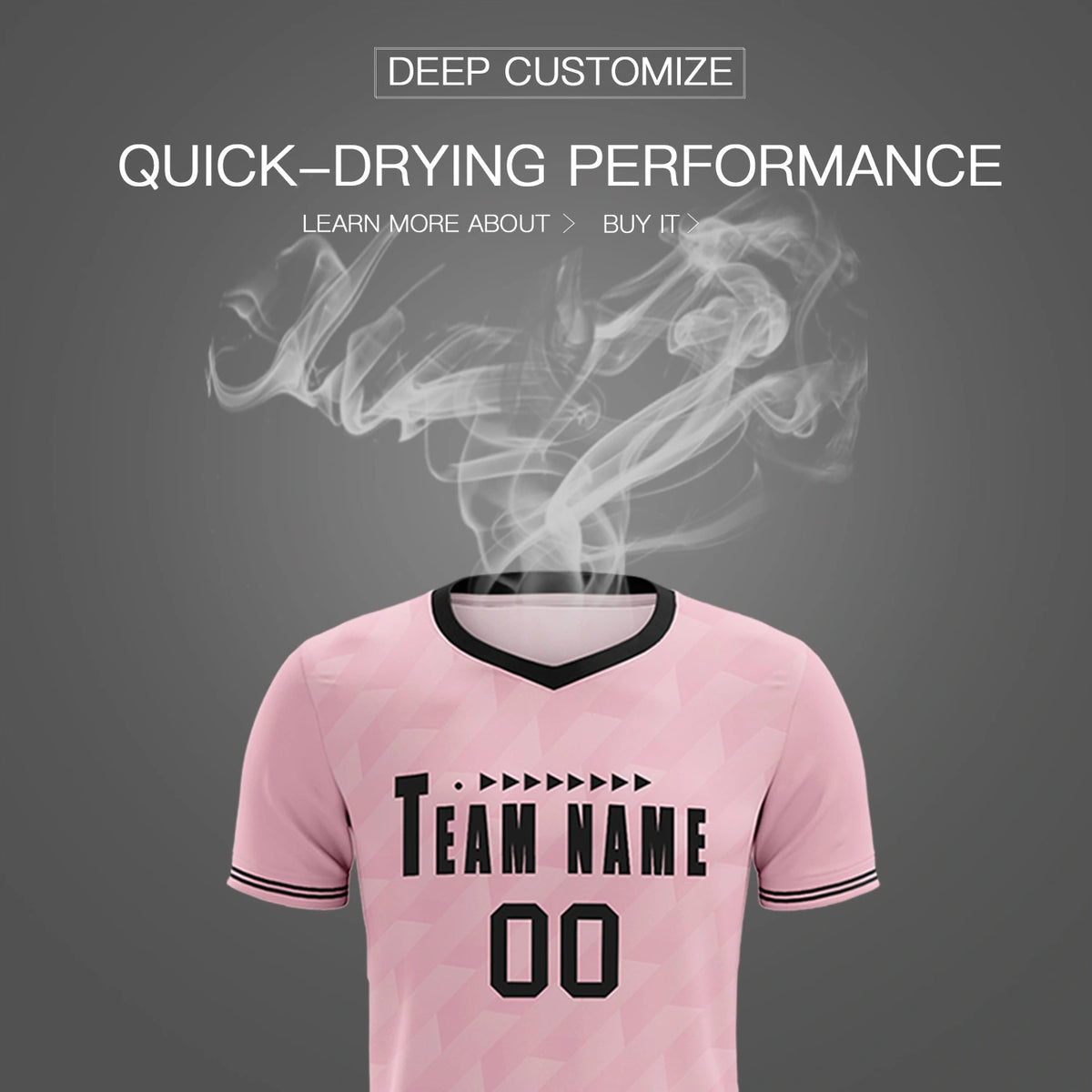 Custom Light Pink Black Training Uniform Soccer Sets Jersey