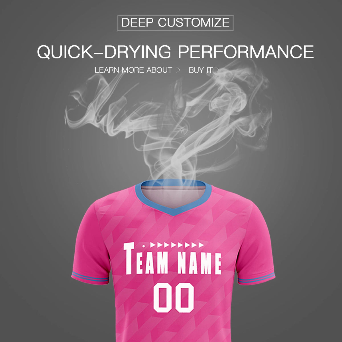 Custom Pink Light Blue Training Uniform Soccer Sets Jersey