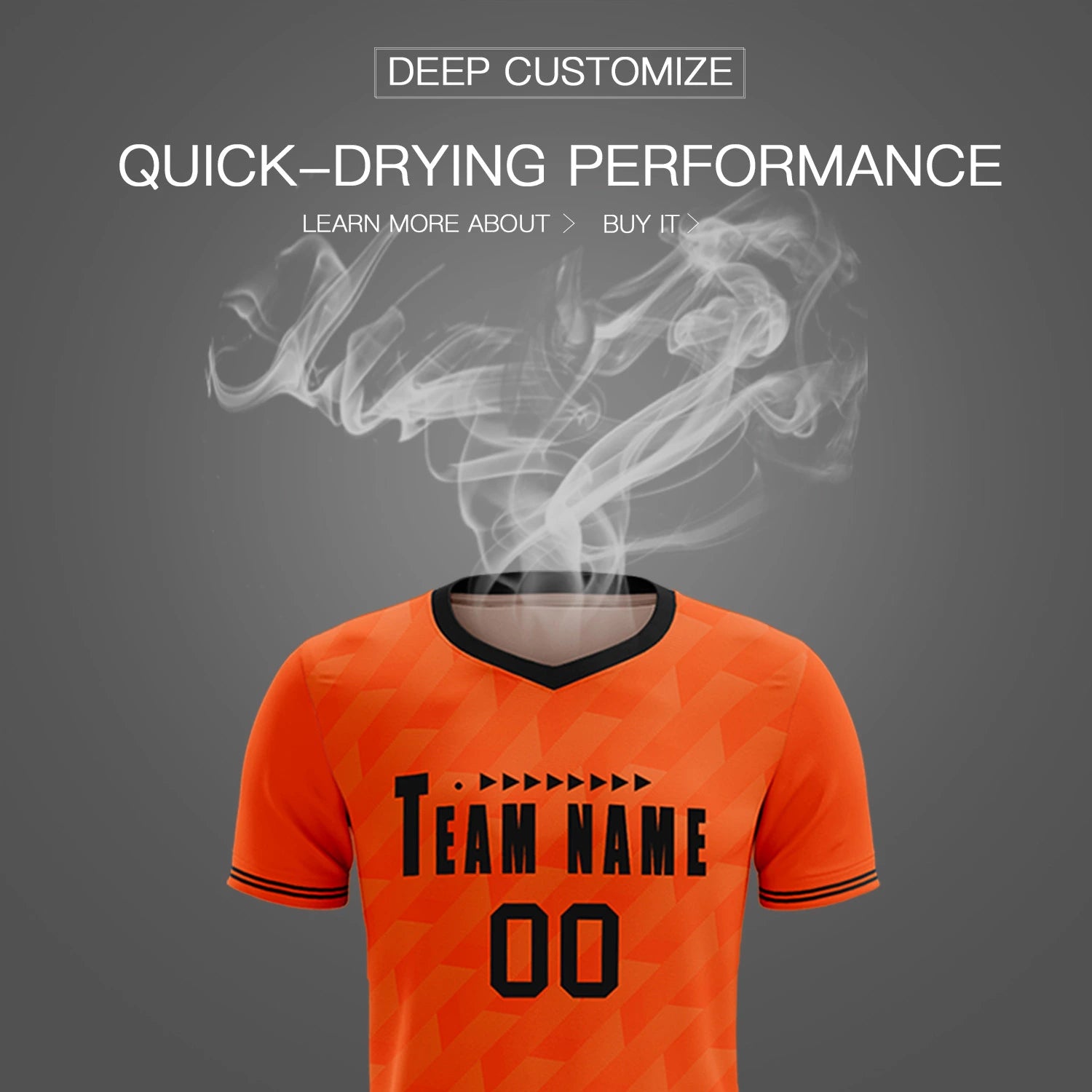 Custom Orange Black Training Uniform Soccer Sets Jersey