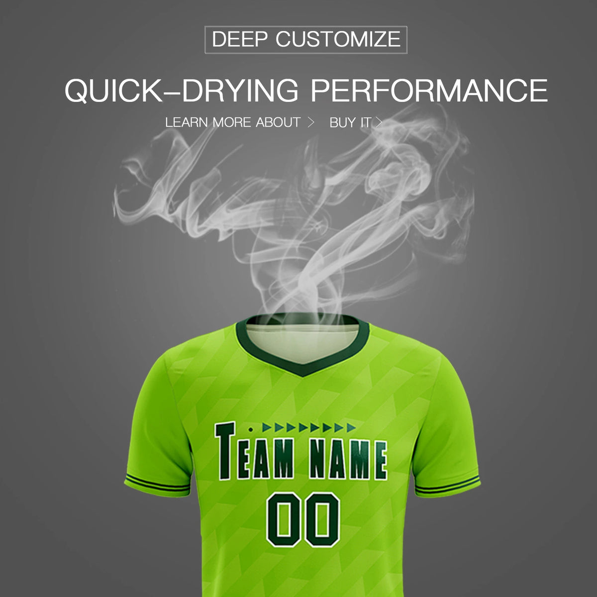 Custom Neon Green Green Training Uniform Soccer Sets Jersey