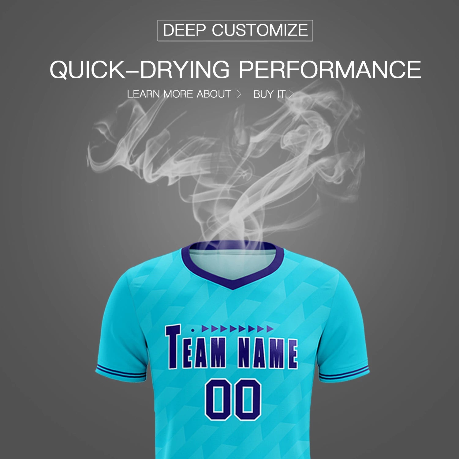 Custom Sky Blue Purple Training Uniform Soccer Sets Jersey