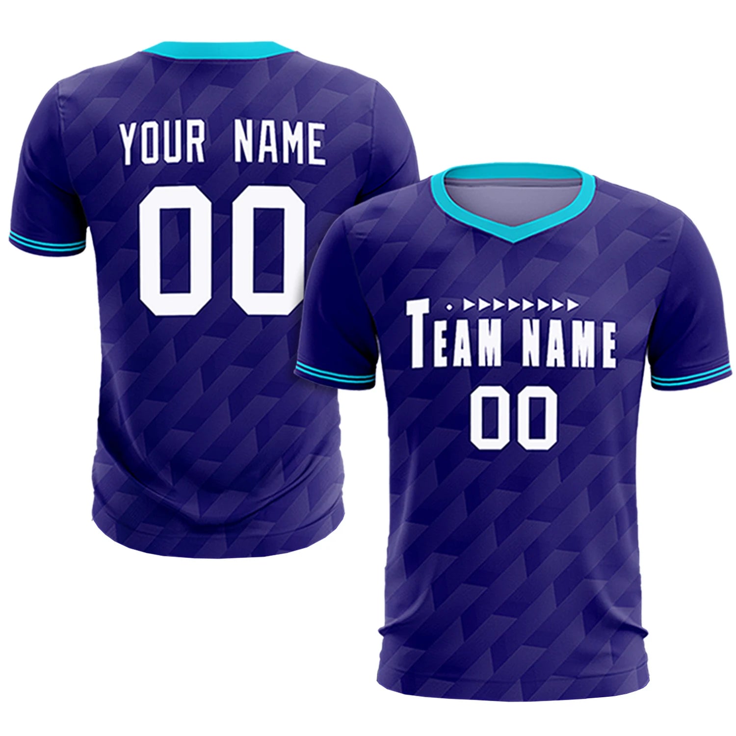 Custom Purple Sky Blue Training Uniform Soccer Sets Jersey
