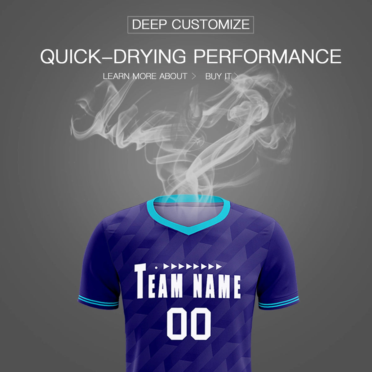 Custom Purple Sky Blue Training Uniform Soccer Sets Jersey