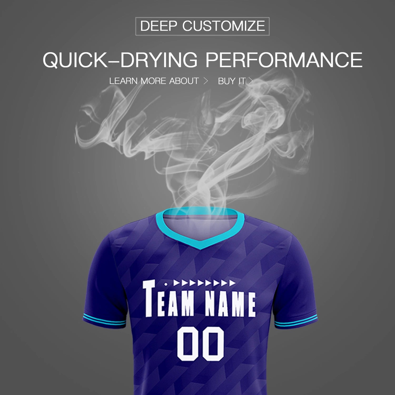 Custom Purple Sky Blue Training Uniform Soccer Sets Jersey