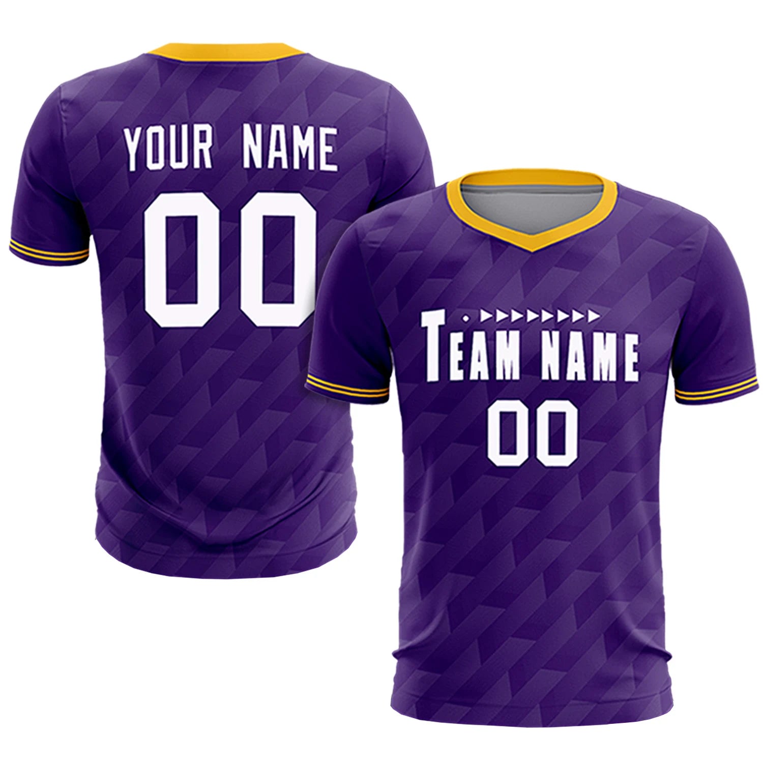 Custom Purple Gold01 Training Uniform Soccer Sets Jersey