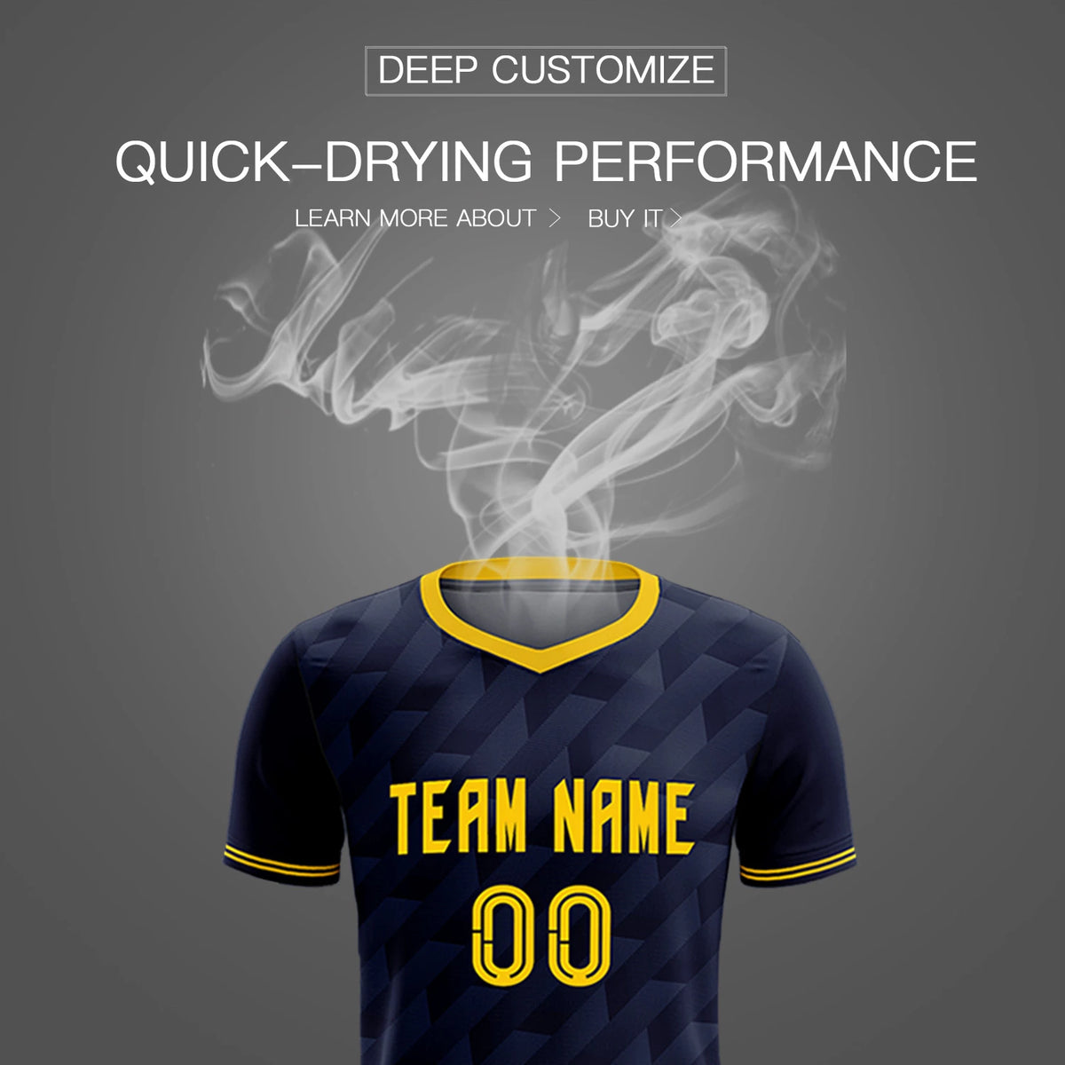 Custom Navy Gold01 Training Uniform Soccer Sets Jersey