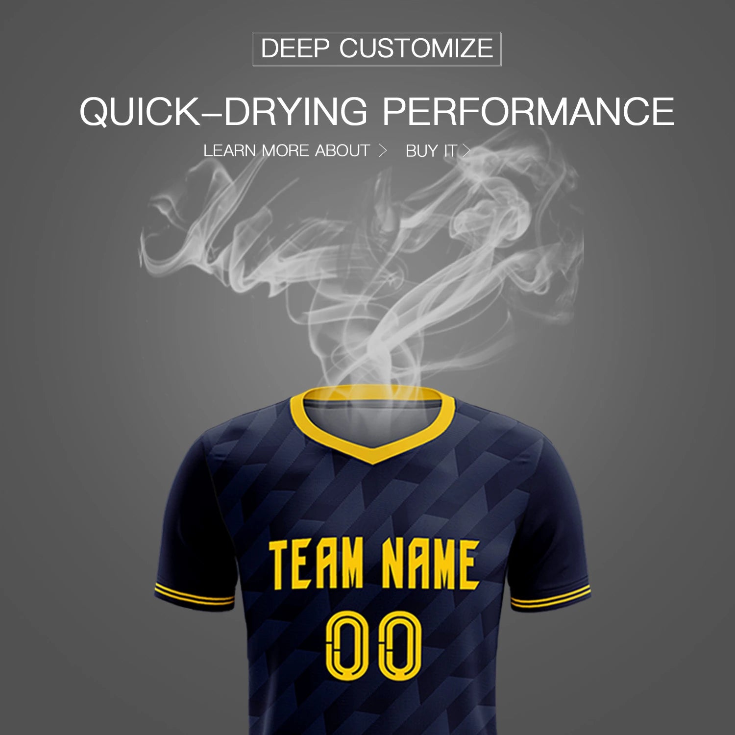 Custom Navy Gold01 Training Uniform Soccer Sets Jersey