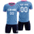 Custom Light Blue Pink Training Uniform Soccer Sets Jersey