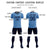 Custom Light Blue Navy Training Uniform Soccer Sets Jersey