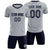 Custom Gray Navy Training Uniform Soccer Sets Jersey