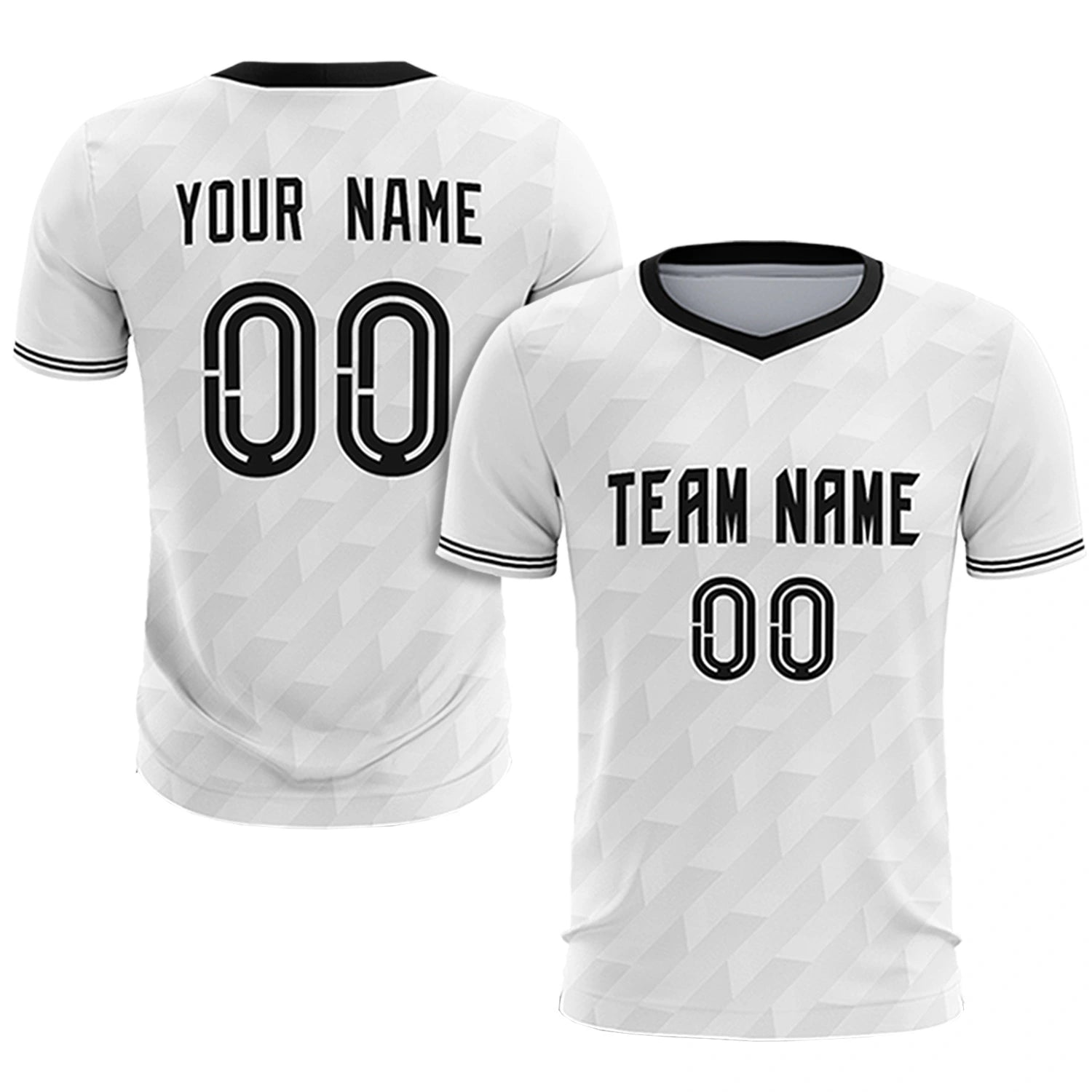 Custom White Black Training Uniform Soccer Sets Jersey
