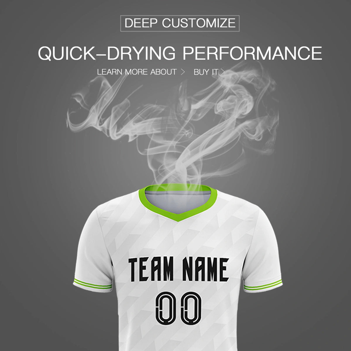 Custom White Neon Green Training Uniform Soccer Sets Jersey