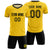 Custom Gold01 Black Training Uniform Soccer Sets Jersey