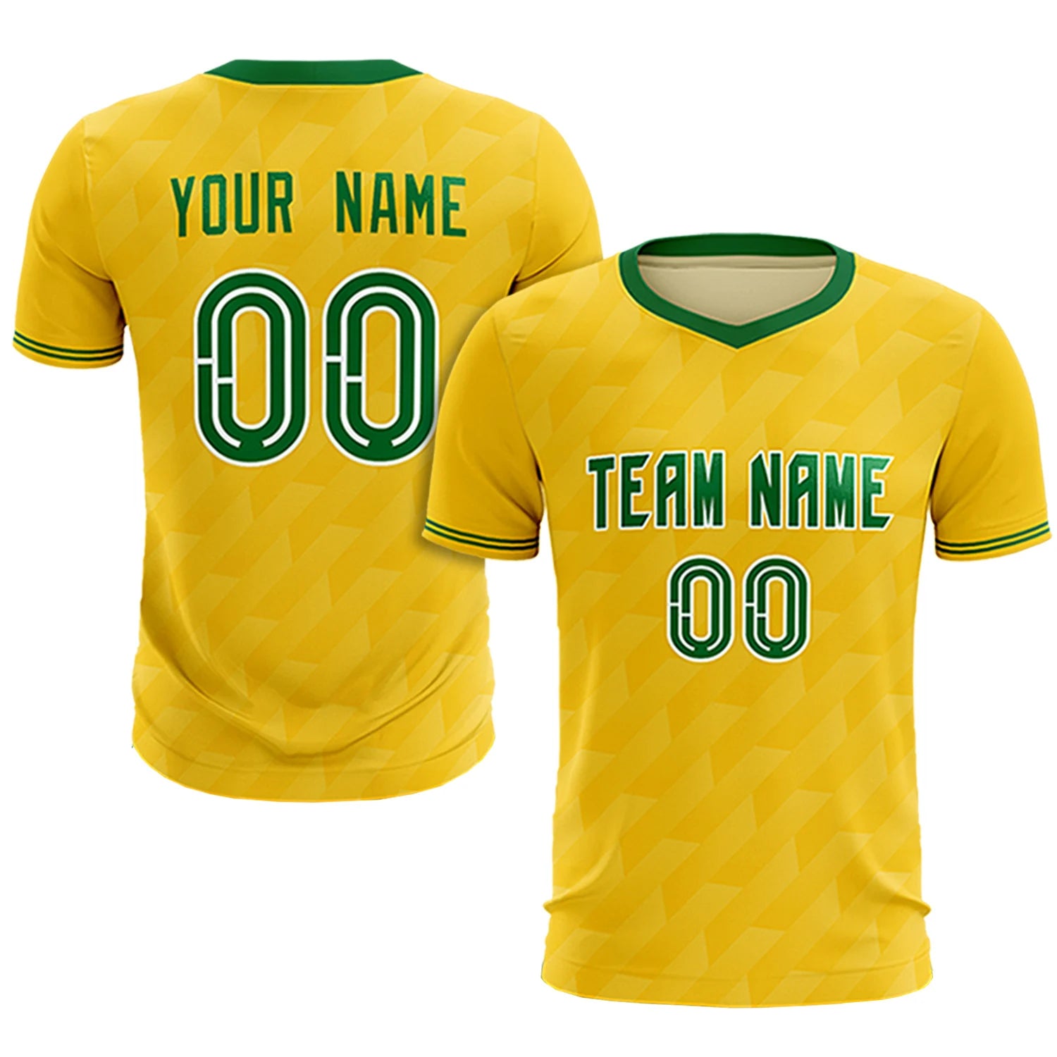 Custom Gold01 Kelly Green Training Uniform Soccer Sets Jersey