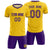 Custom Gold01 Purple Training Uniform Soccer Sets Jersey