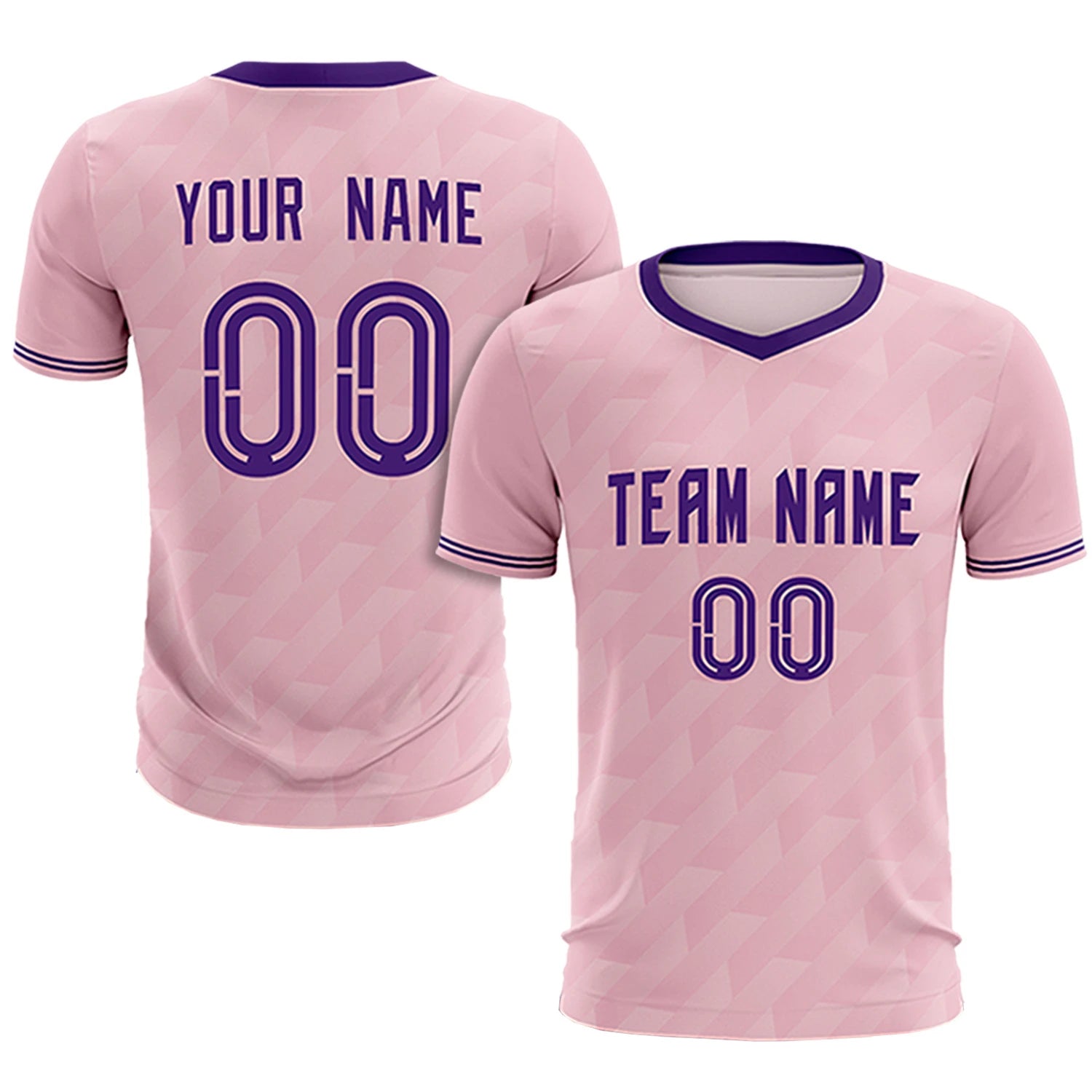 Custom Light Pink Purple Training Uniform Soccer Sets Jersey
