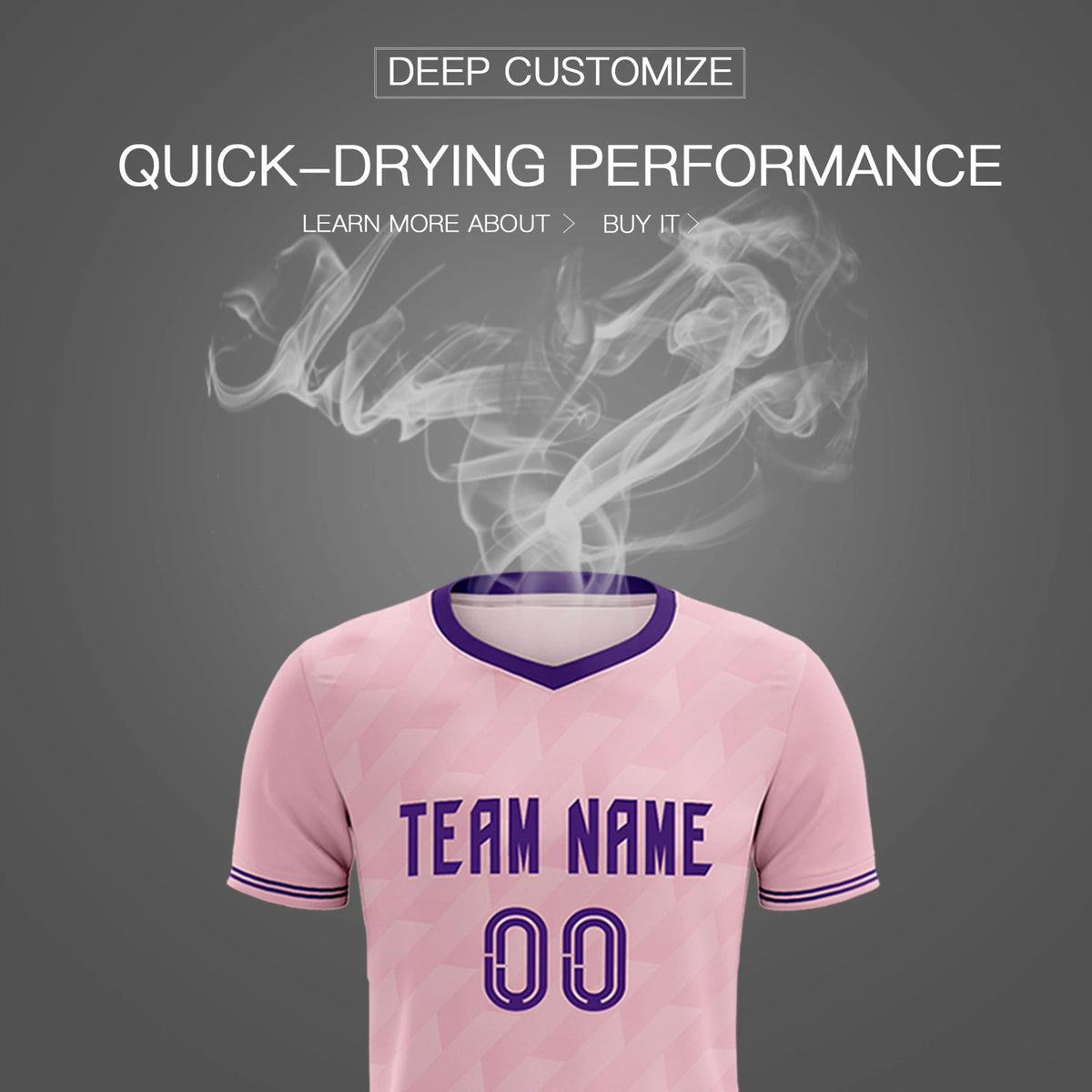 Custom Light Pink Purple Training Uniform Soccer Sets Jersey