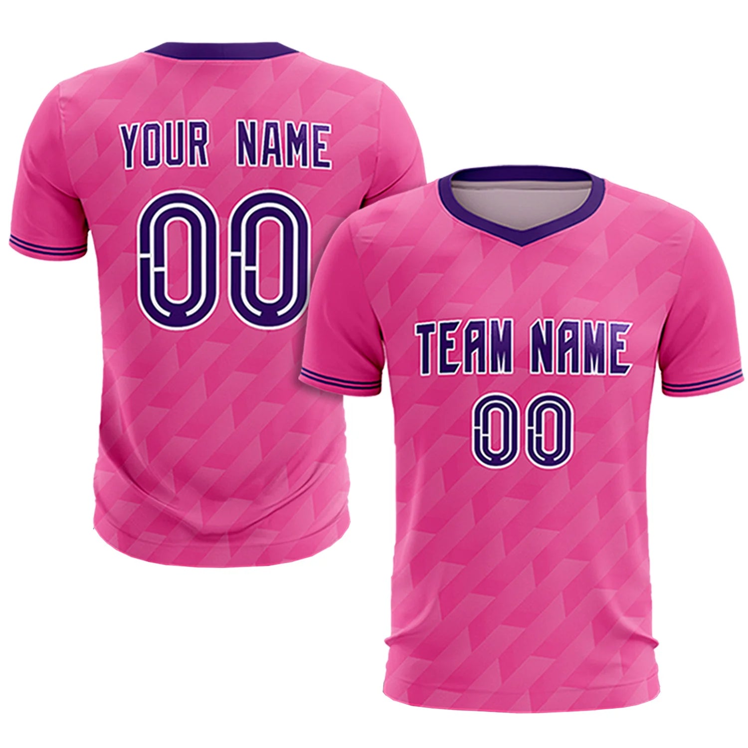 Custom Pink Purple Training Uniform Soccer Sets Jersey