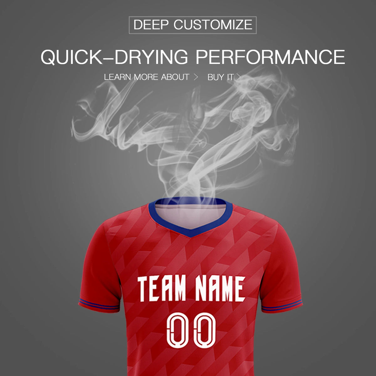 Custom Red Royal Blue Training Uniform Soccer Sets Jersey
