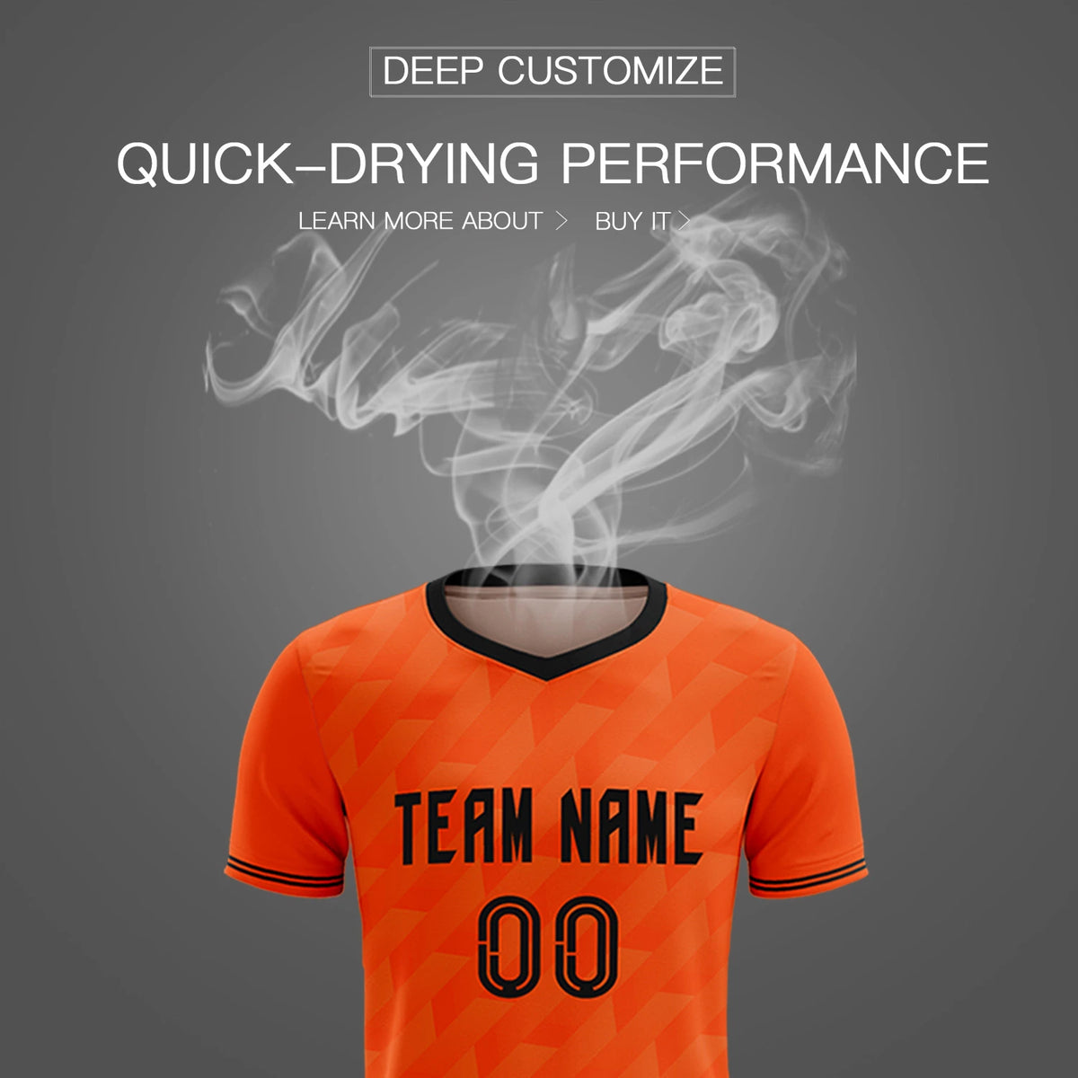 Custom Orange Black Training Uniform Soccer Sets Jersey