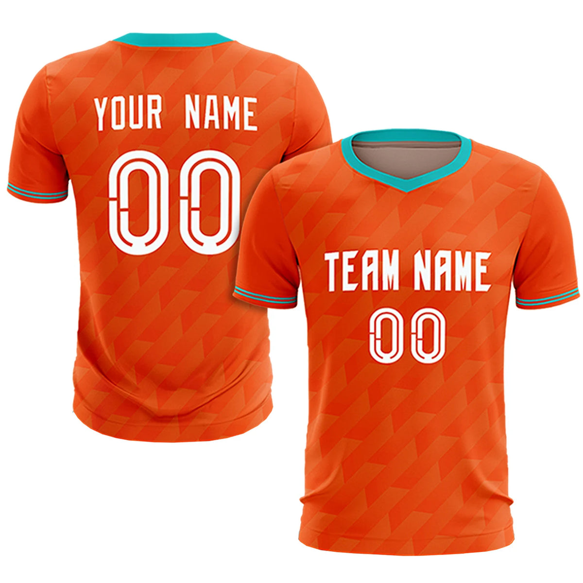 Custom Orange Bright Green Training Uniform Soccer Sets Jersey