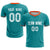 Custom Aqua Orange Training Uniform Soccer Sets Jersey