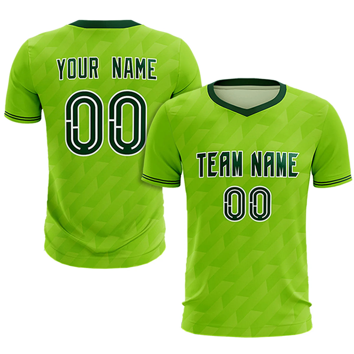 Custom Neon Green Green Training Uniform Soccer Sets Jersey