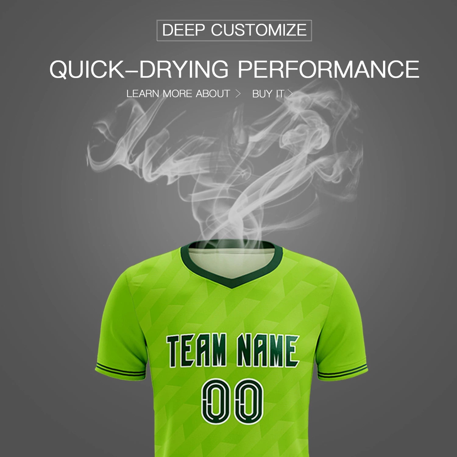 Custom Neon Green Green Training Uniform Soccer Sets Jersey