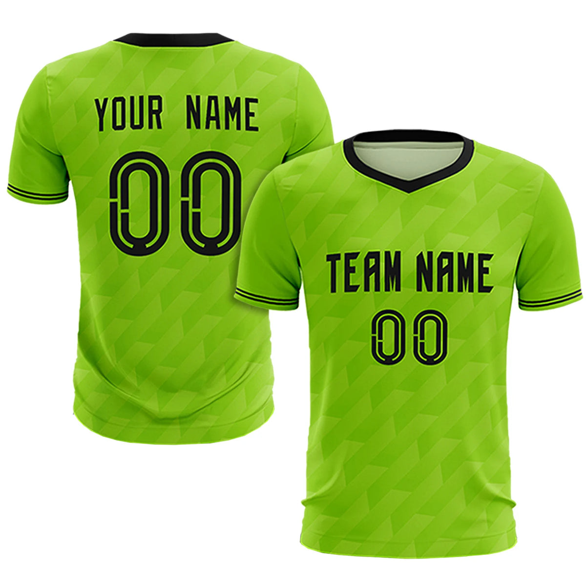 Custom Neon Green Black Training Uniform Soccer Sets Jersey