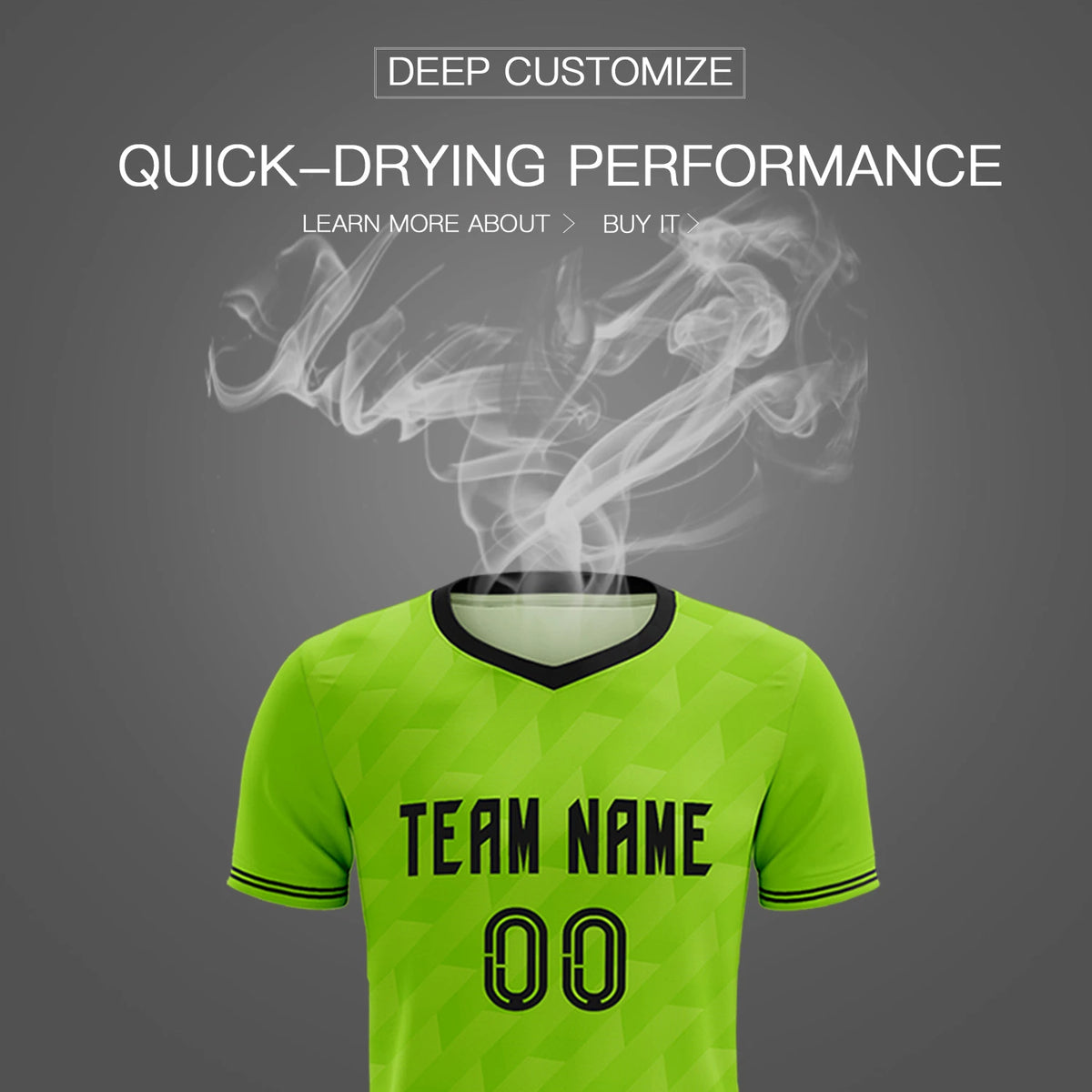 Custom Neon Green Black Training Uniform Soccer Sets Jersey