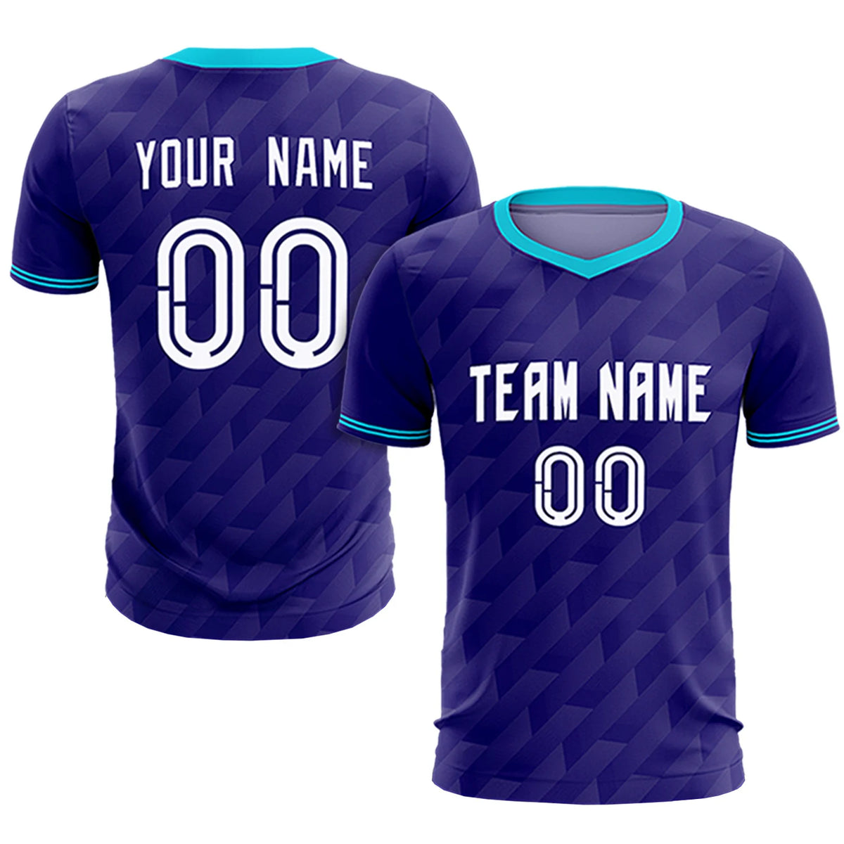 Custom Purple Sky Blue Training Uniform Soccer Sets Jersey