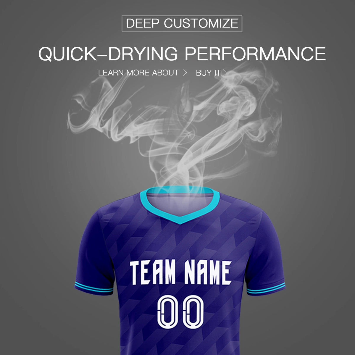 Custom Purple Sky Blue Training Uniform Soccer Sets Jersey