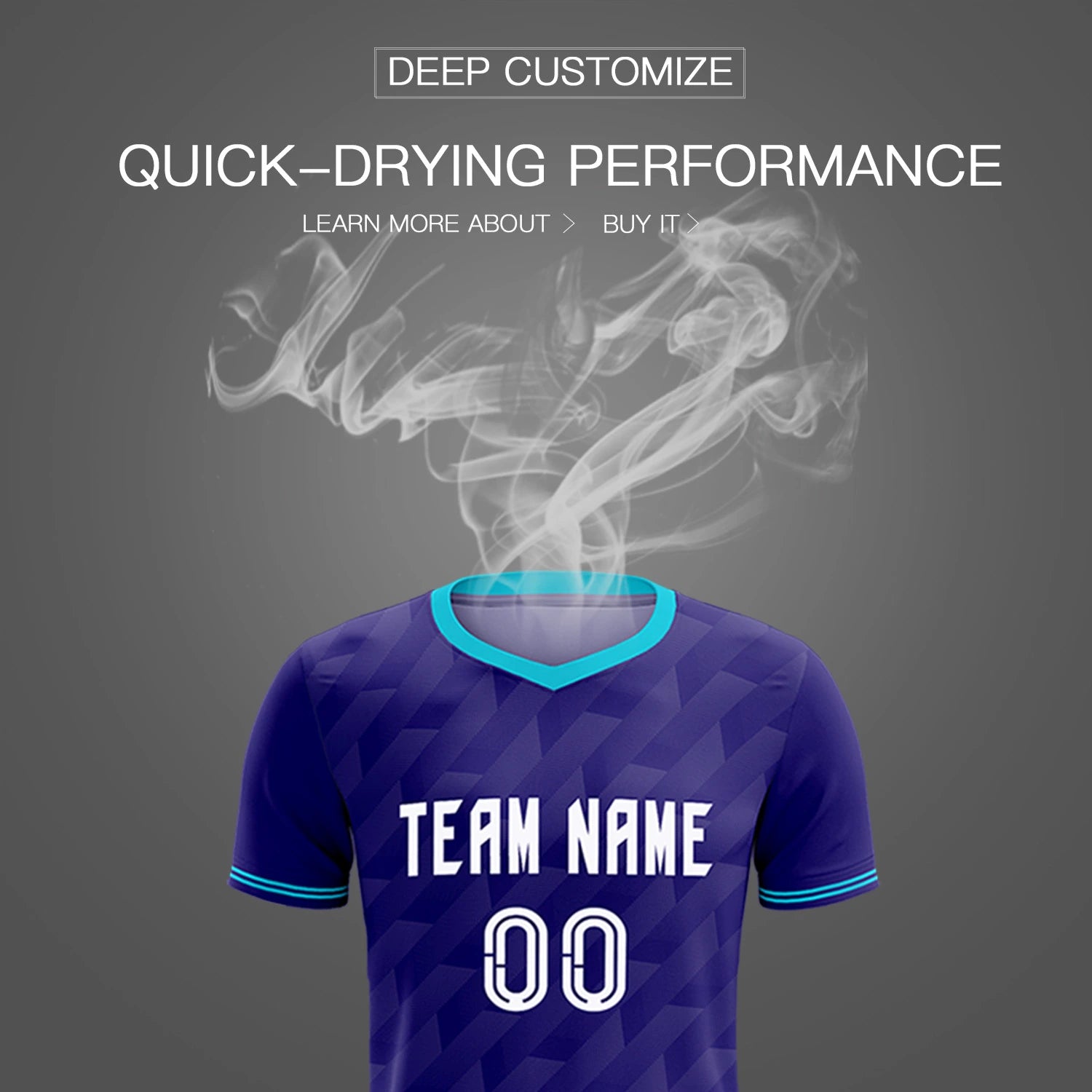 Custom Purple Sky Blue Training Uniform Soccer Sets Jersey