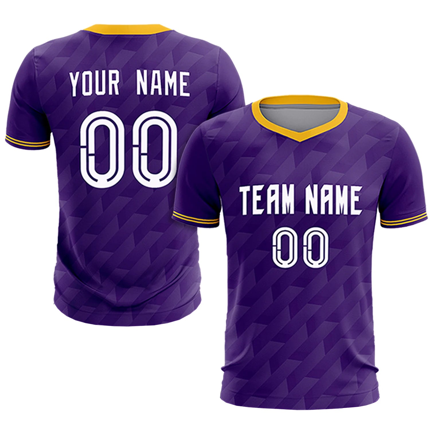 Custom Purple Gold01 Training Uniform Soccer Sets Jersey