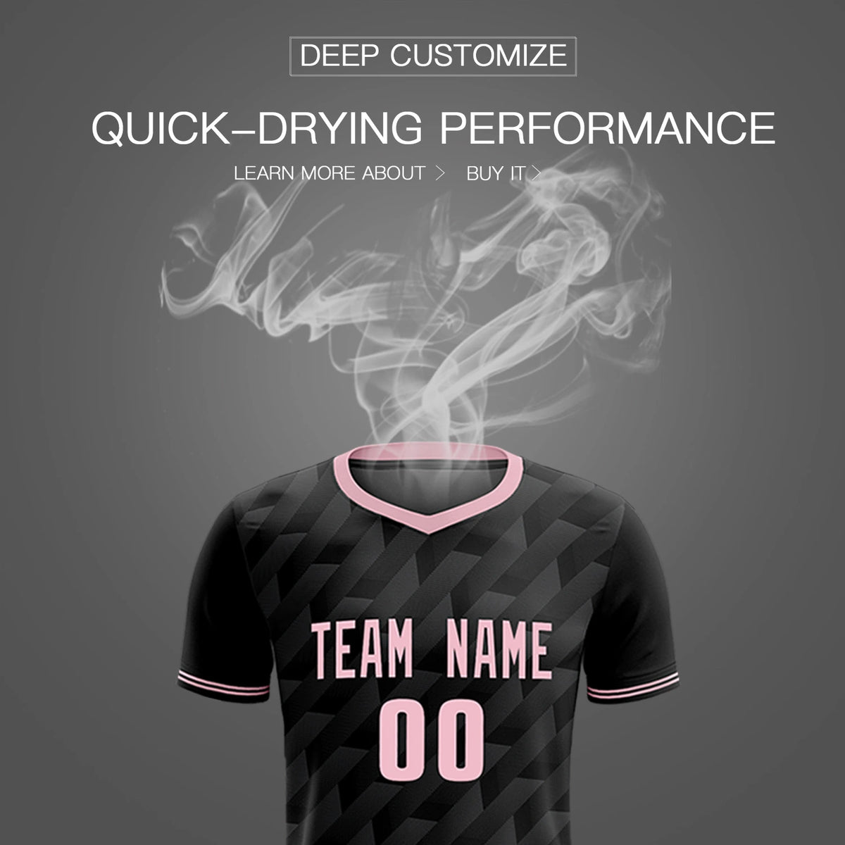 Custom Black Light Pink Training Uniform Soccer Sets Jersey