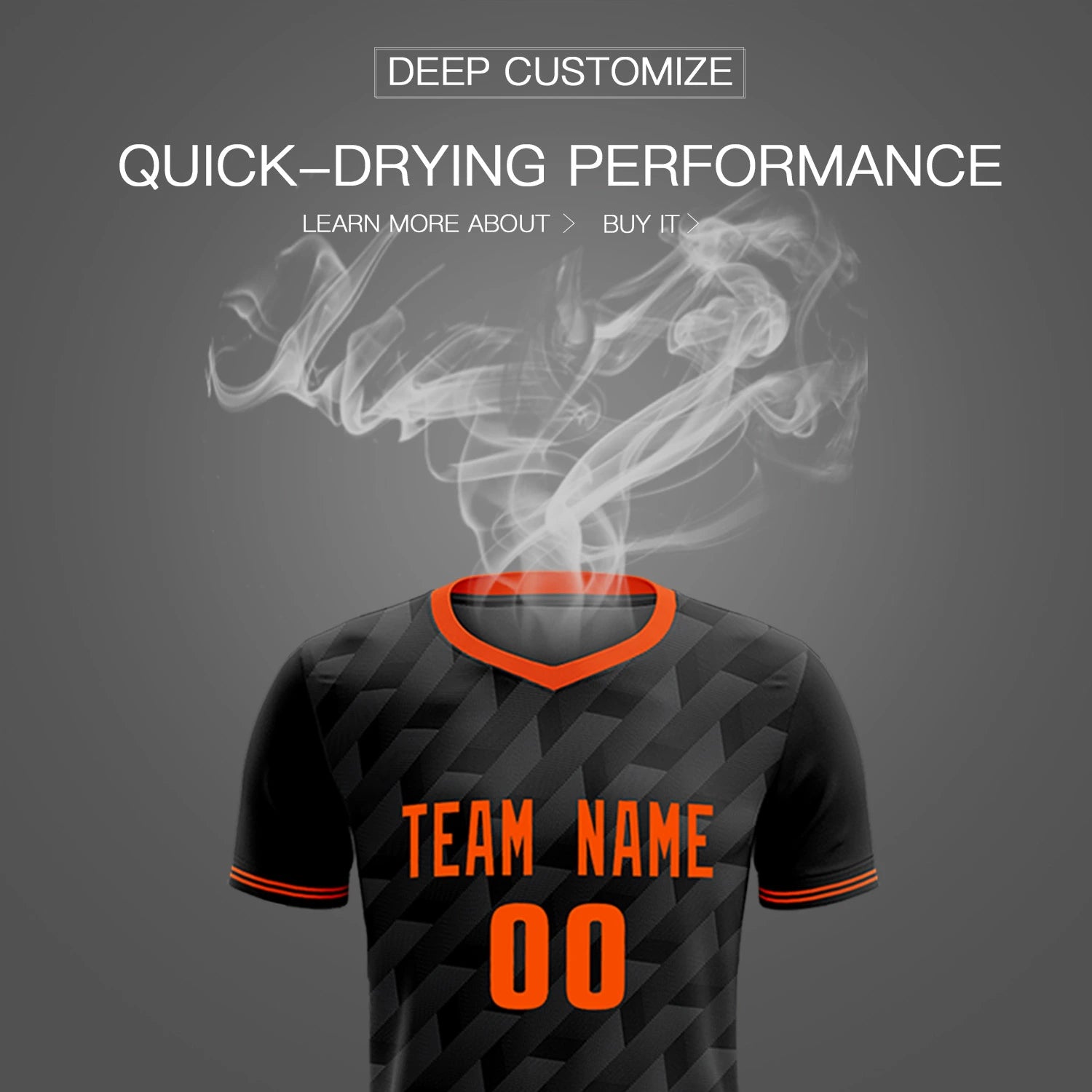 Custom Black Orange Training Uniform Soccer Sets Jersey