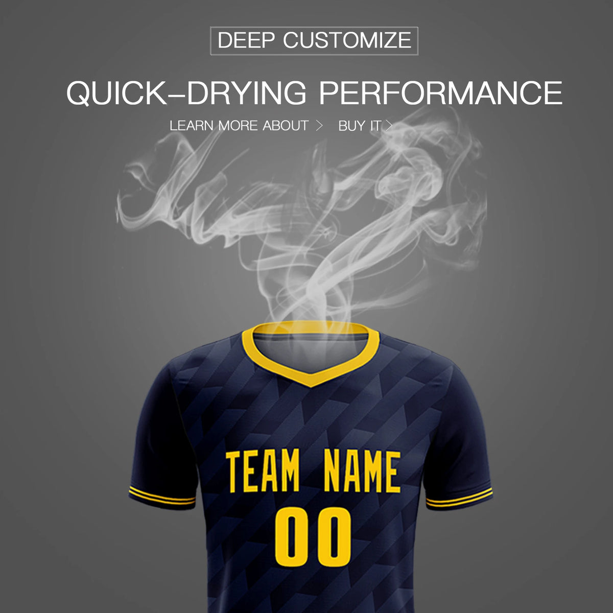 Custom Navy Gold01 Training Uniform Soccer Sets Jersey